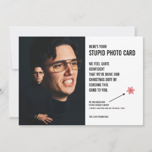 Funny Awkward Noël Stupide Carte photo