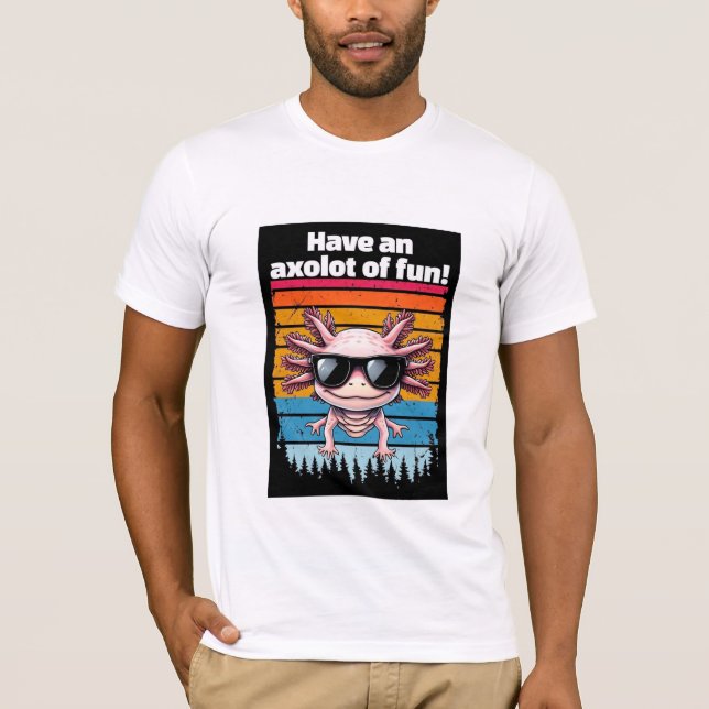 Funny "Axolot Of Fun" Axolotl Meme T-Shirt - Smile (Devant)