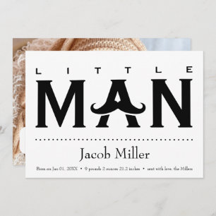 Funny Baby Boy Custom Name Carte Faire-part de nai
