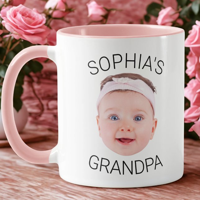 Funny Baby Face Grandpa Birthday Mug (Créateur téléchargé)