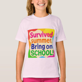 Funny Back to School Kids T-Shirt – "Survived Summ
