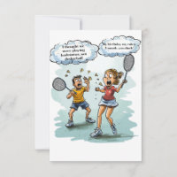 Funny Badminton Carte d'anniversaire