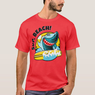 Funny Beach Summer Shark Tshirt Whats Sup Beach Su