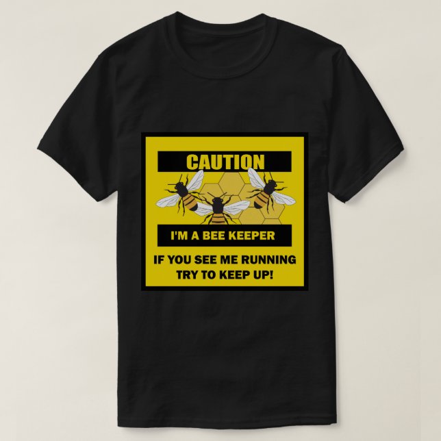 Funny Beekeeper Running Bee Bees Mens T-shirt (Design devant)