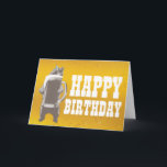 Funny Beer Bear Happy Birthday Cartes<br><div class="desc">Drôle Porte-Bières Joyeuses Cartes D'Anniversaire.</div>