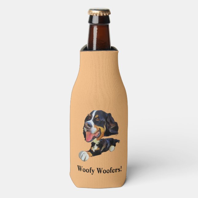 Funny Bernese Glacière de bouteille de chien de mo (Bottle Devant)