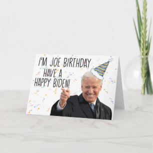 Funny Biden Carte de voeux Anniversaire