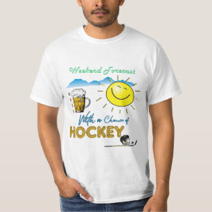 FUNNY ! Bière et Hockey - T-shirt Forcast du week-