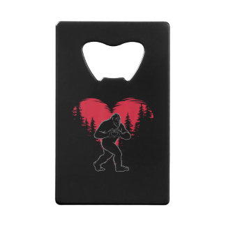 Funny Bigfoot in Love Heart Happy Valentine's Day