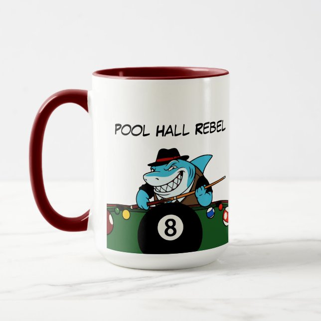 Funny Billiards Pool Rebel Jumbo Coffee Mugs (Gauche)