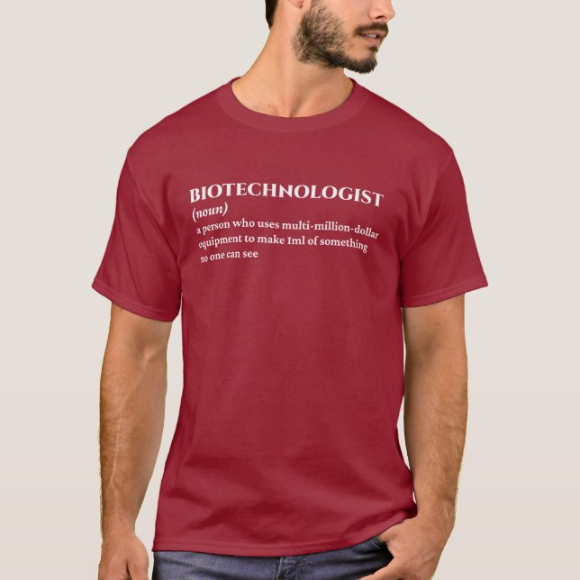 Funny Biotech Lab Technicien Définition T-shirt (Devant)