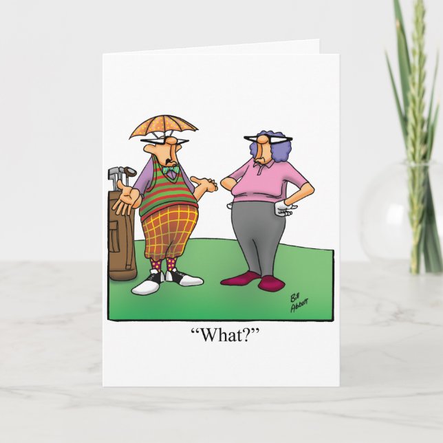 Funny Birthday Golf Carte Humour Pour Lui (Devant)