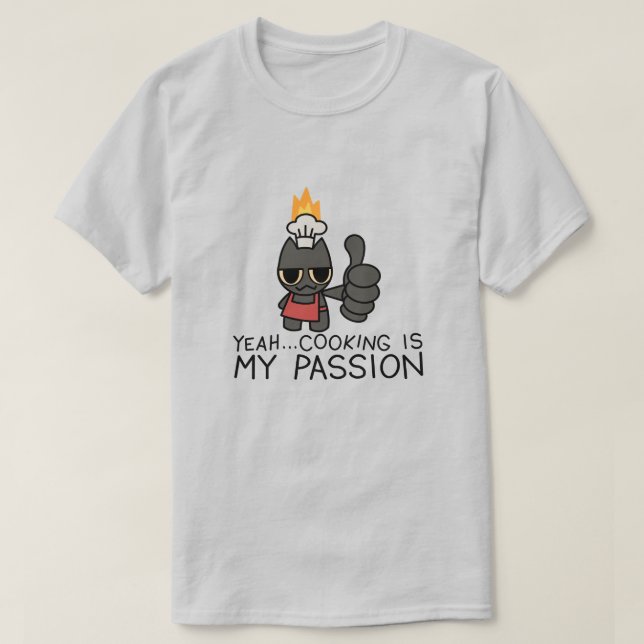 Funny Black Cat Cooking T-Shirt – Cute Chef Cat Me (Design devant)