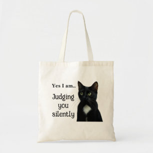 Funny Black Cat Sac fourre-tout