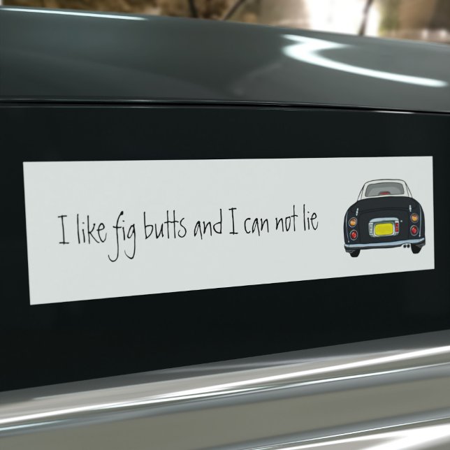 Funny Black J'Aime Figaro Autocollant pare-chocs v (Do you like Black Figaro cars & can not lie? This is the car bumper sticker just for you)