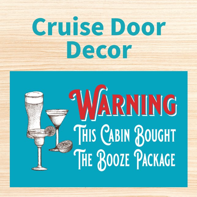 Funny Blue Booze Cabin Door Cruise Ship Magnet (Créateur téléchargé)