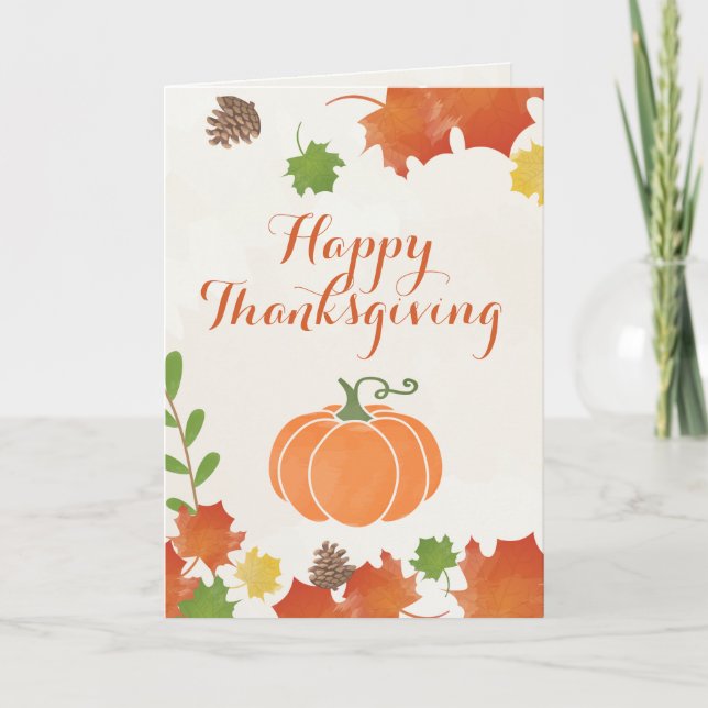 Funny Bon thanksgiving Citrouille Carte de voeux (Devant)