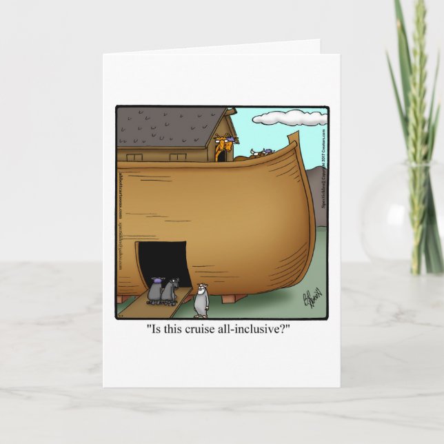 Funny Bon Voyage Humour Carte de voeux (Devant)