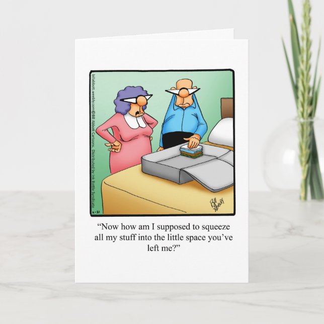 Funny Bon Voyage Humour Carte de voeux (Devant)