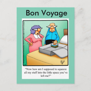 Funny Bon Voyage Humour Carte postale