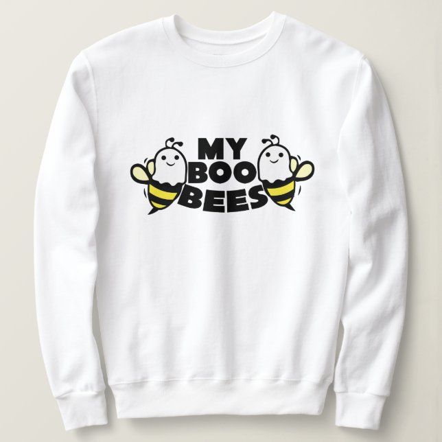Funny Boo Bees Wordplay Halloween Sweatshirt (Design devant)