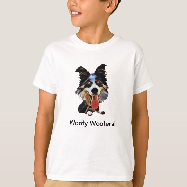 Funny Border Collie Boys T-shirt (Devant)