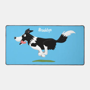 Funny Border Collie chien en course dessin animé