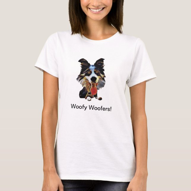 Funny Border Collie T-shirt femme (Devant)
