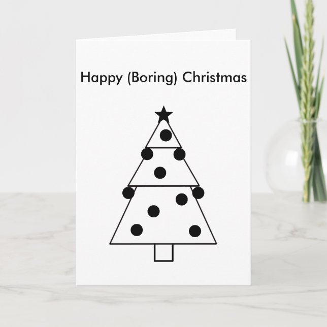 Funny Boring Bonne carte de Noël (Devant)