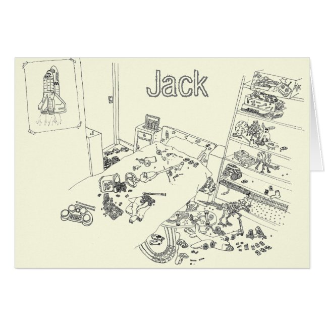 Funny Boys Messy Chambre Jack Coloring Anniversair (Devant horizontal)