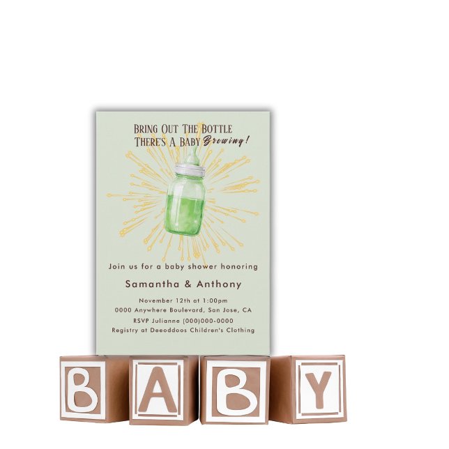 Funny Brewing Baby Shower Invitation (Créateur téléchargé)