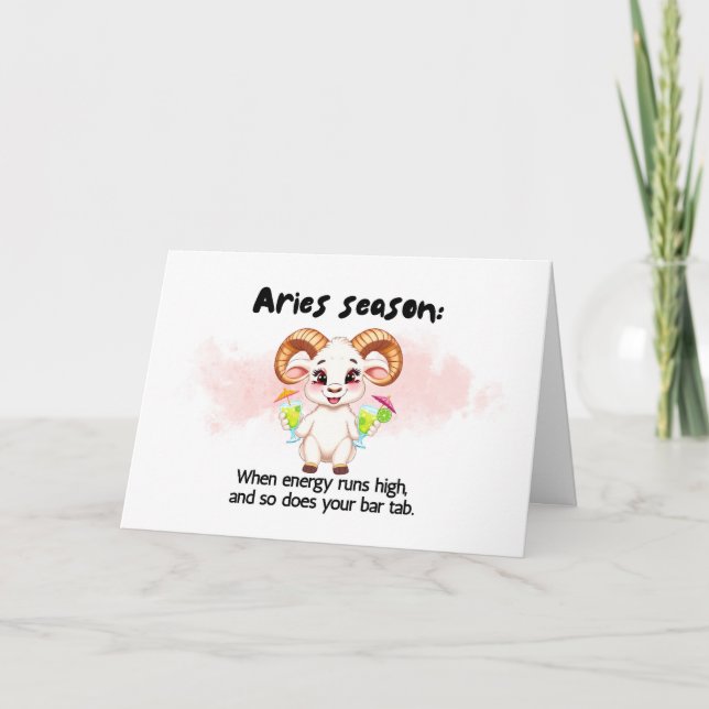 Funny Bries saison Zodiac carte d'anniversaire (Devant)