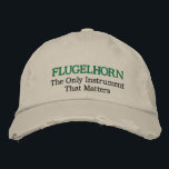Funny brodé Flugelhorn Casquette de musique<br><div class="desc">Distressed music casquette a un drôle de slogan brodé Flugelhorn qui dit Flugelhorn - Le seul instrument qui compte. Grand cadeau de musique pour n'importe quel professeur ou étudiant de Flugelhorn.</div>