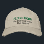 Funny brodé Flugelhorn Casquette de musique<br><div class="desc">Distressed music casquette a un drôle de slogan brodé Flugelhorn qui dit Flugelhorn - Le seul instrument qui compte. Grand cadeau de musique pour n'importe quel professeur ou étudiant de Flugelhorn.</div>