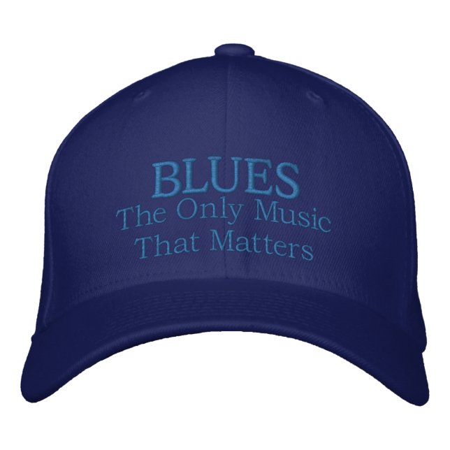 Funny Broded Blues Casquette de musique (Devant)