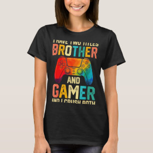 Funny Brother Gamer Graphique T-Shirt Hommes Garço