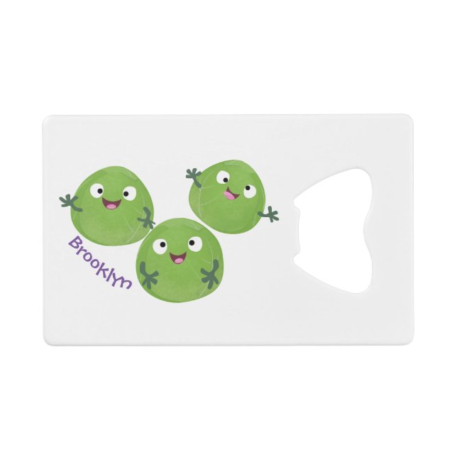 Funny Brussels sprouts légumes caricature (Devant (Horizontal))
