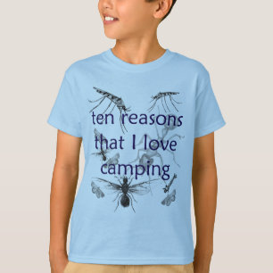 Funny Bugs Love Camping T-shirt Enfants