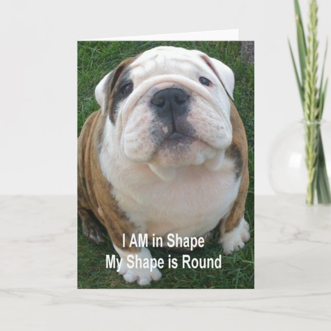 Funny Bulldog Chien Card Carte pour notes Création (Devant)