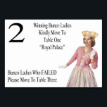 Funny Bunco Déplacer vers les cartes de table Rein<br><div class="desc">La carte de table Bunco de style vintage et rétro comprend une reine royale Bunco avec couronne, perles et dés Bunco. Les cartes de table Bunco sont un excellent moyen d'aider les joueurs Bunco à passer d'une table à une autre. Les Femmes De Bunco Gagnantes Restent À La Table De...</div>