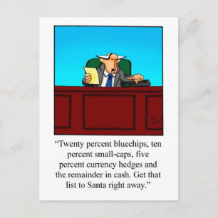 Funny Business Humour Carte postale de Noël