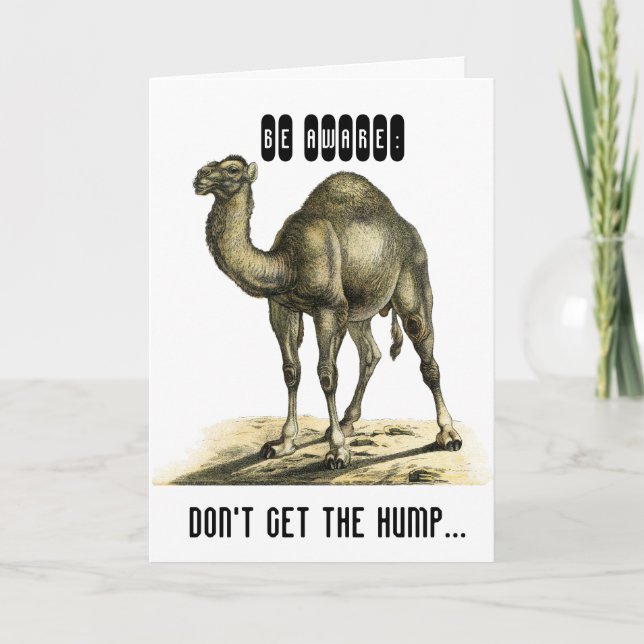 FUNNY CAMEL CARTE D'ANNIVERSAIRE PERSONNALISÉE (Devant)