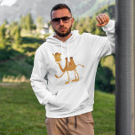 Funny Camel Sweat - shirt à capuche<br><div class="desc">Un drame à l'air amusant de chameau de style dessin animé. Ce design semble vraiment efficace sur ce Sweat - shirt à capuche Mens</div>