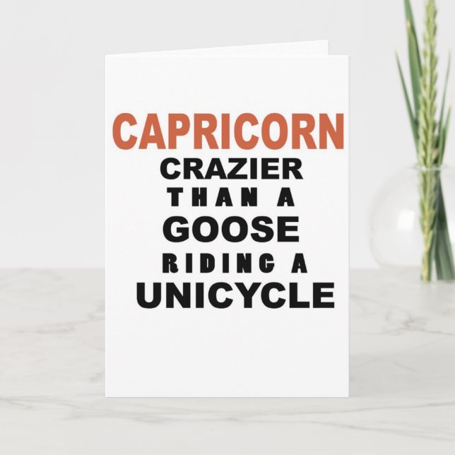 Funny Capricorne Carte d'anniversaire (Devant)