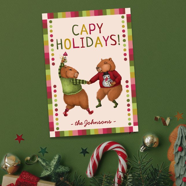 Funny Capybara Carte de Noël pour Amoureux des ani (Créateur téléchargé)