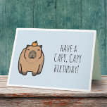 Funny Capybara Pun carte d'anniversaire<br><div class="desc">Cette Funny Capybara Pun Birthday Card est parfaite pour donner aux amateurs de capybara. Envoyez cette carte unique pour souhaiter à votre ami,  membre de la famille ou à l'être aimé un anniversaire très captivant! L'illustration capybara est une oeuvre d'art originale dessinée à la main par artbybiyan.</div>