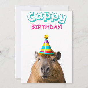 Funny Capybara Pun carte d'anniversaire