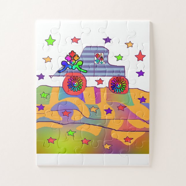 FUNNY CAR FACILE ENFANTS PUZZLE (Vertical)