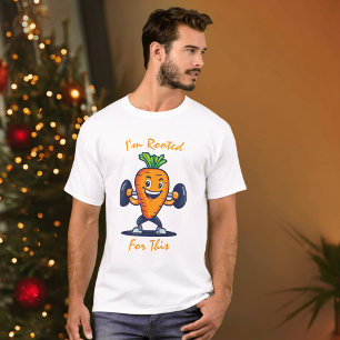 Funny Carrot Gym T-Shirt - Je suis enraciné pour c