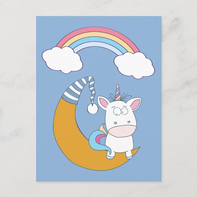 Funny carte postale Unicorn (Devant)